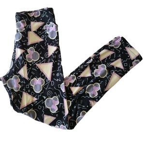 LULAROE Black Minnie‎ Mouse 90s Print Butter-Soft Leggings Size OS (Size 2-10)